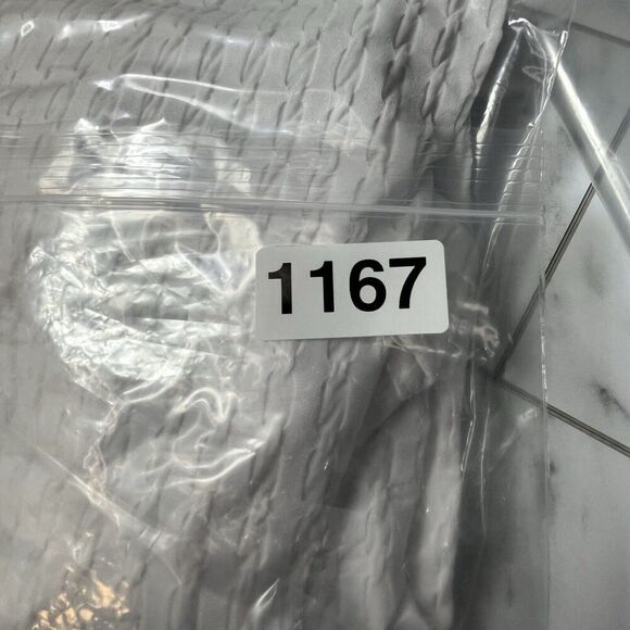 Vintage EK Designs Textured Button Down Top Y2K Boho Minimalist LP White Rave - Picture 9 of 9